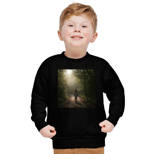 Enchanted Forest Path Illustration Sweatshirts