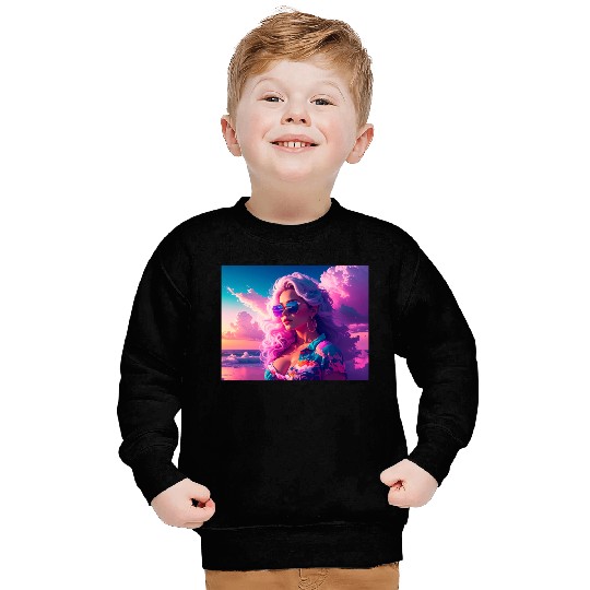 Vibrant Beach Sunset Portrait Sweatshirts