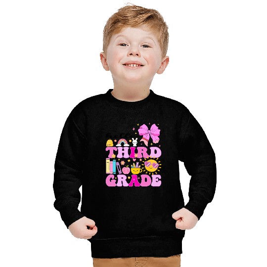 Hello Third Grade, Preppy Back to School Sweatshirts
