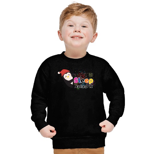 Festive Penguin Sleep Celebration Sweatshirts