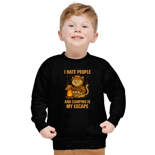 Grumpy Cat Camping Sweatshirts