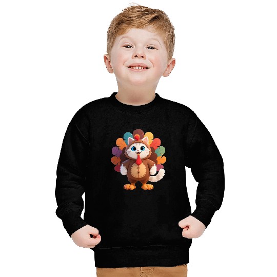 Cute Turkey Cartoon Costume "Aniverse Cats" Sweatshirts