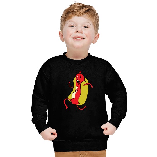 Hot Dog Animated and Playful Character Sweatshirts