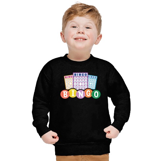 Colorful Bingo Player Fun Cards Sweatshirts