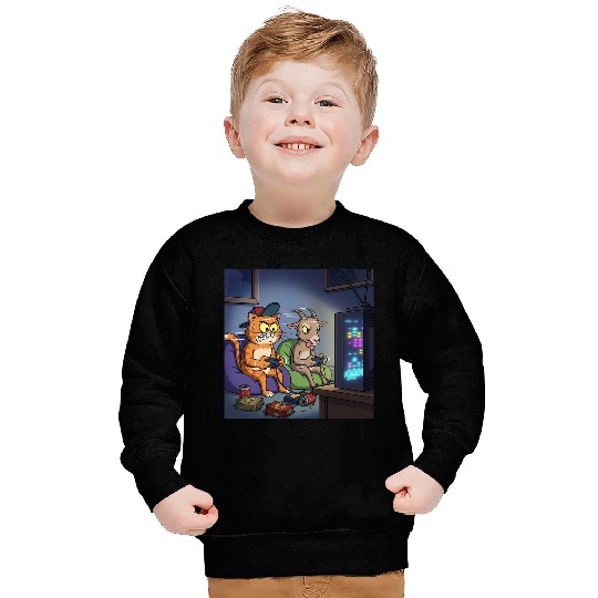 Gaming Cat VS Goat Sweatshirts