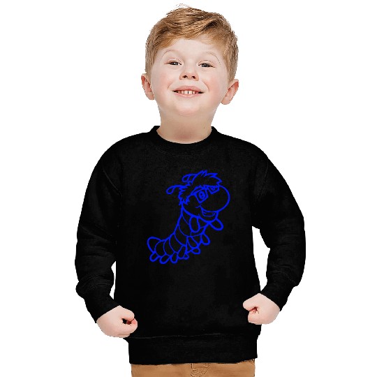 Nerd Caterpillar Intelligent Geek Worm Glasses Fun Sweatshirts