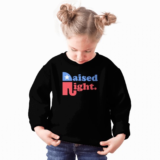 Raised Right Republican Elephant Retro Style Distressed Gift Sweatshirt