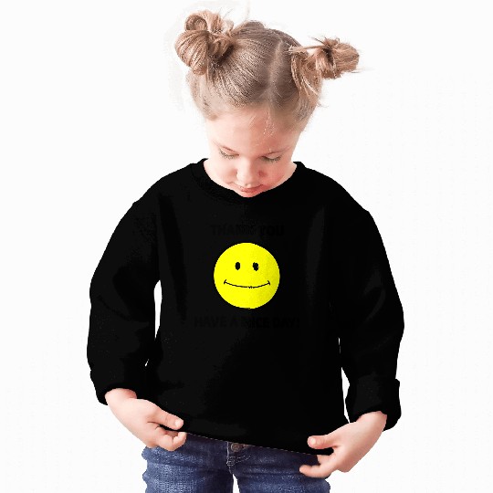 Thank You Have a Nice Day Smiley Grocery Bag Novelty Sweatshirt