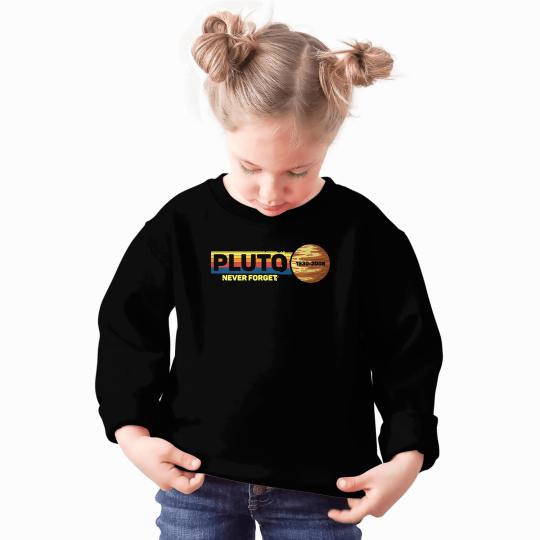 Pluto Never Forget Science Space Retro Sweatshirt