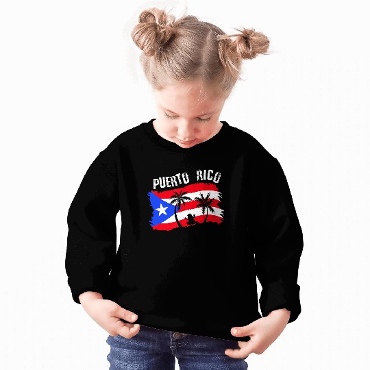 Distressed Style Puerto Rico Frog Sweatshirt