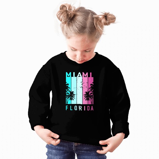 Men's Sweatshirt Retro Miami Florida Beach