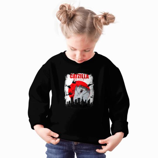 Cat Paws Catzilla Funny Cat graphic vintages For Sweatshirts