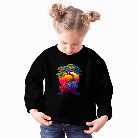 Bonsai Tree Sunset Sweatshirts