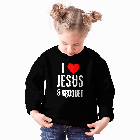 Christian vintages Grunge I Love JESUS CROQUET Christian Sweatshirts