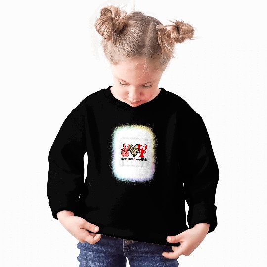 Crawfishs Bleached Peace Love Crawfish Leopard Crawfish Seaso Bleached Sweatshirts