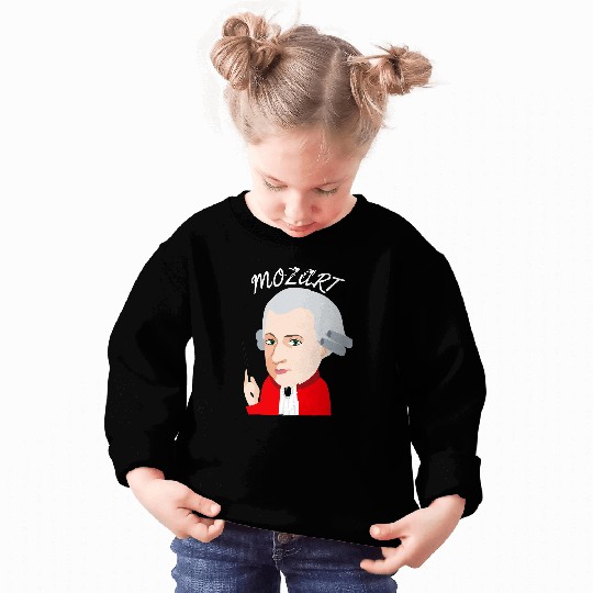 Famous Music Genius Classical Music Composer Big Head Mozart Sweatshirts