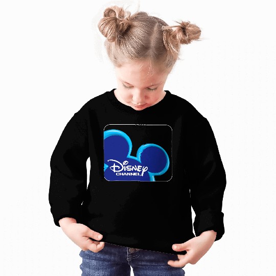 Disney Channel  Mickey Mouse Blue Retro 2000s Logo Sweatshirts