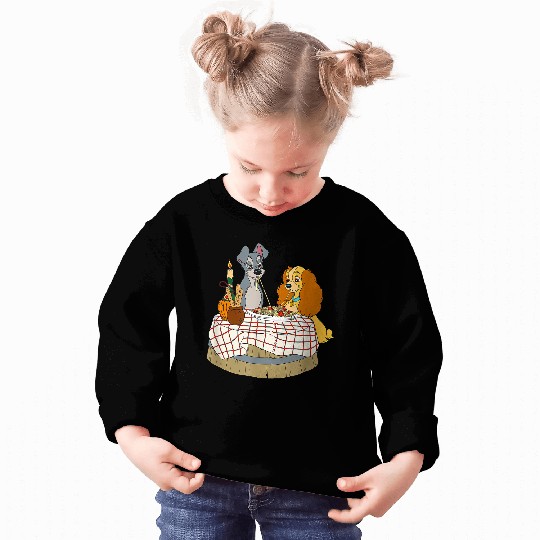 Disney Lady And Tramp Bella Notte Spaghetti Sweatshirts