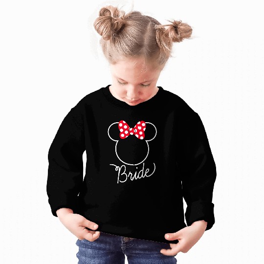 Disney Minnie Mouse Bow Bride Wedding Sweatshirts