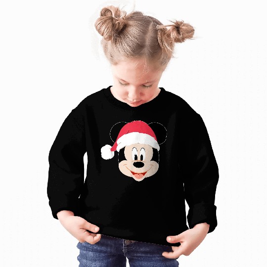 Disney Mickey Mouse In Santa Hat Happy Christmas Holiday Sweatshirts