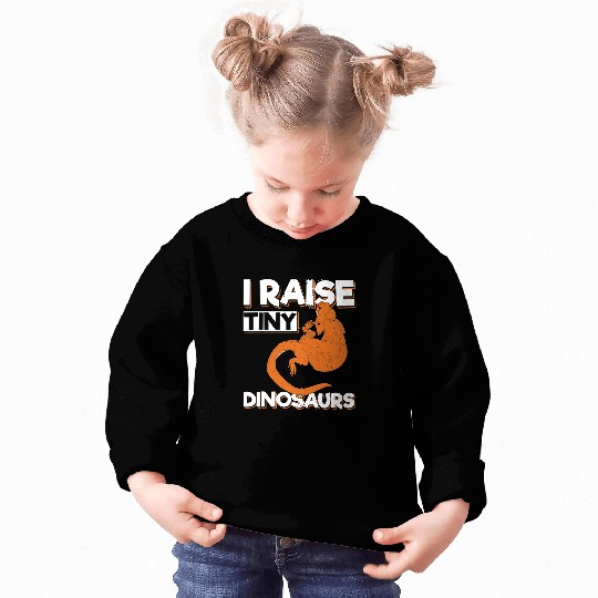 Bearded Dragon I Raise Tiny Dinosaurs Funny Pet Owner Lizard Bearded Dragon Sweatshirts