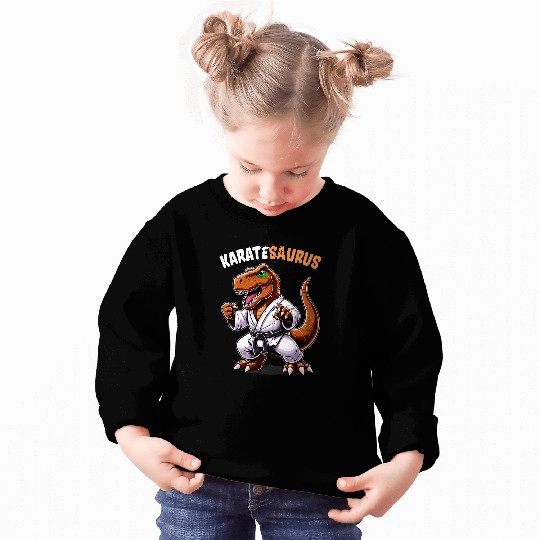 Karatesaurus TRexs Karate Funny Dinosaur Martial Arts Sweatshirts