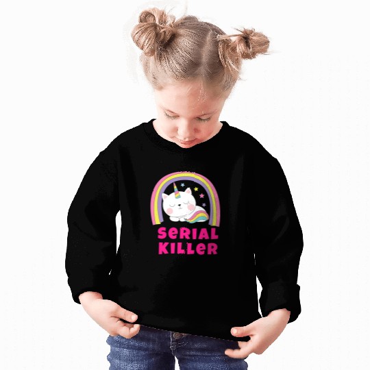 Unicorn Pet Sarcastic Retro Rainbow Funny Unicorn Serial Killer Sweatshirts