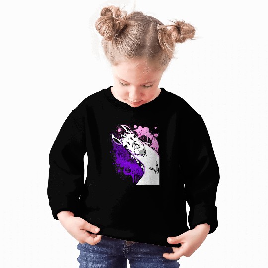 Llama Pet Cute Wry Face Llama Surprise Sweatshirts