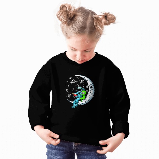 Book Fun Funny Alien Astronaut Reads Book Outer Space Book Readers Sweatshirts