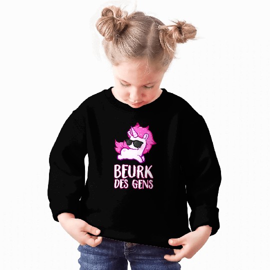 Unicorn Pet Beurk des People Humour Message Sweatshirts
