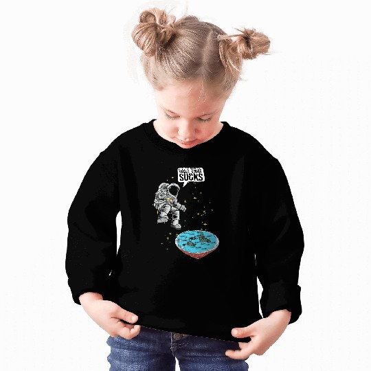 Astronaut Job Flat Earth Science Conspiracy Flat Earther Sweatshirts