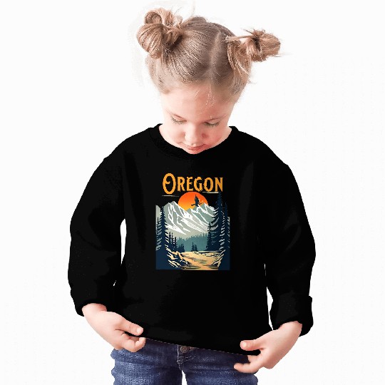 vintages Oregon Souvenir Hiking Sweatshirts