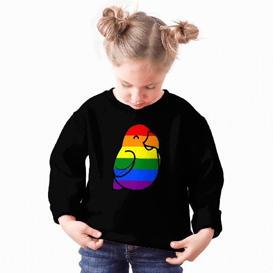Too Many Birds Rainbow Pride Parrot Pattern Sweatshirts