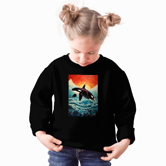 Native American Indian Orca Alaska Sweatshirts