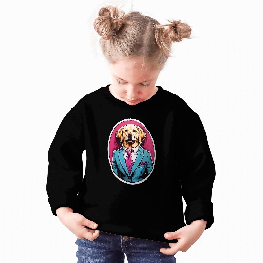 Labrador Formalwear Yellow Lab in Suit and Tie Dog Sweatshirts