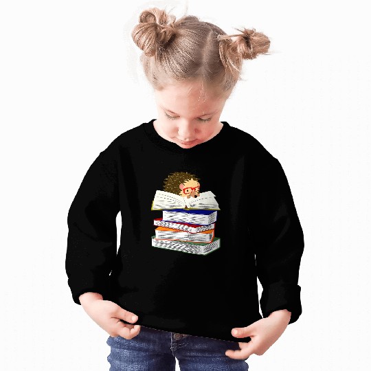 Hedgehog Book Lover Hedgepig FurzePig Bookworm Nerd Reader Sweatshirts