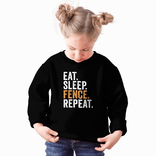 Eat Sleep Fence Repeat Funny Fencing Sweatshirts