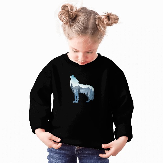 Alpha Wolf Art - Nature Background Sweatshirts