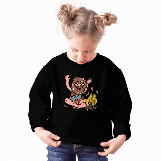 Caveman with Fire Sweatshirts
