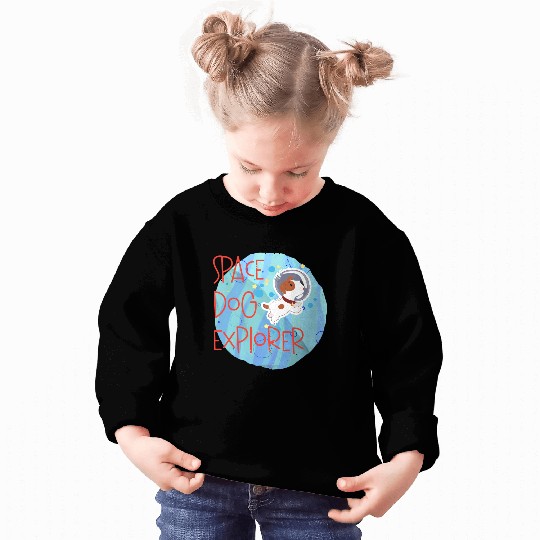 Space Dog Explorer Moon Astronaut Sweatshirts