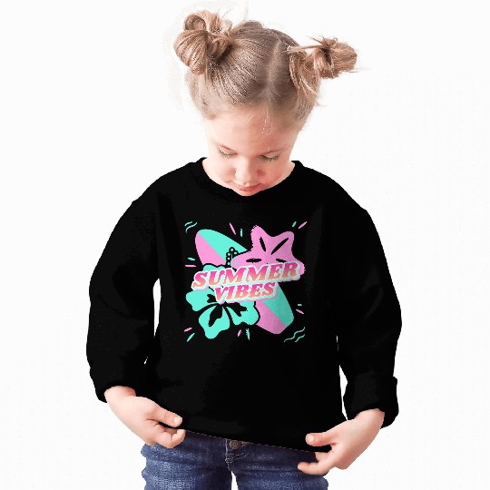 Summer Vibes - Beach, surf, hibiscus and starfish Sweatshirts