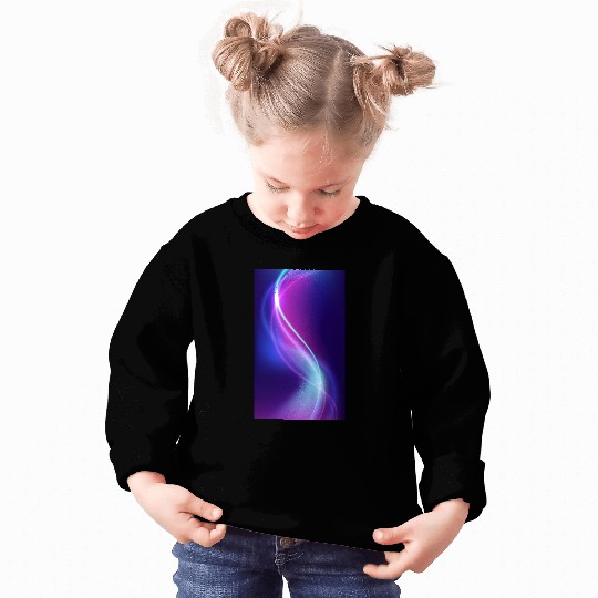 Abstract Blue Pink Waves Sweatshirts