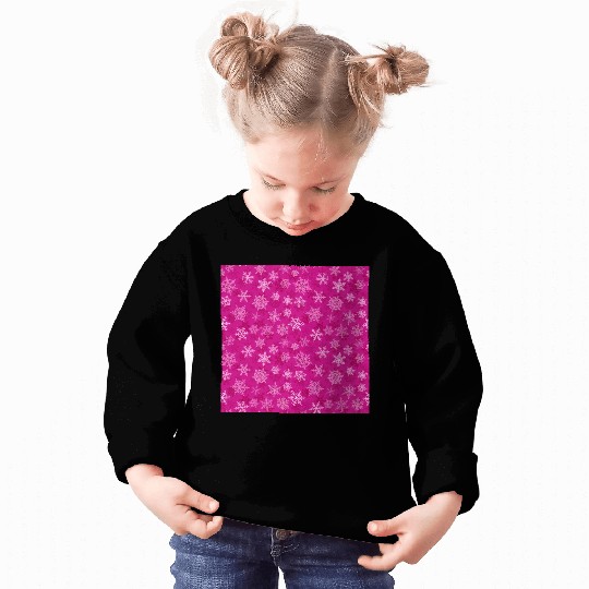 Pretty Pink Snowflakes Pattern Sweatshirts