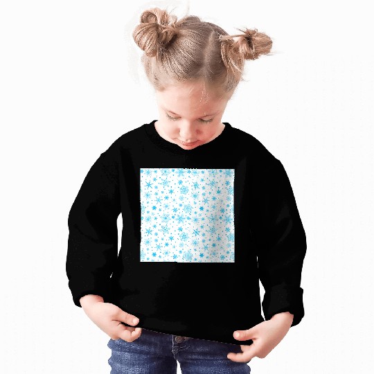 Snowflakes Pattern Blue White Sweatshirts