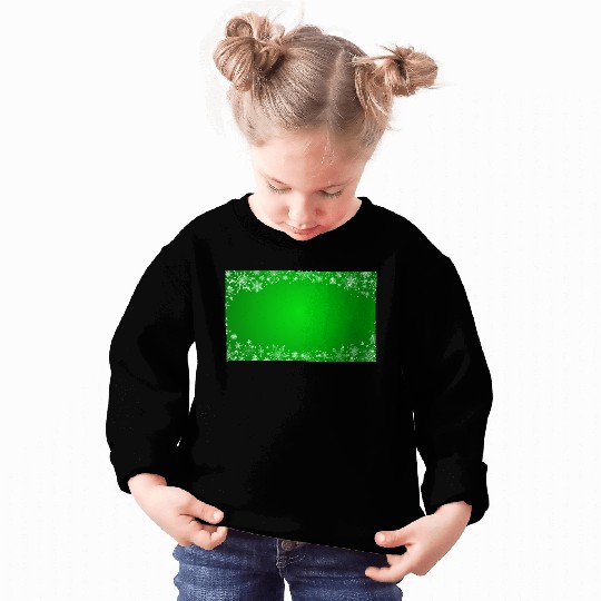 Modern Snowflakes Pattern White Green Sweatshirts