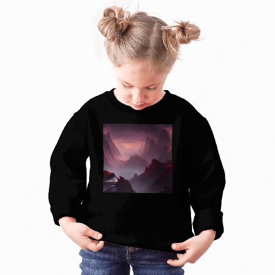 Red Mountains on a Alien Planet Sweatshirts