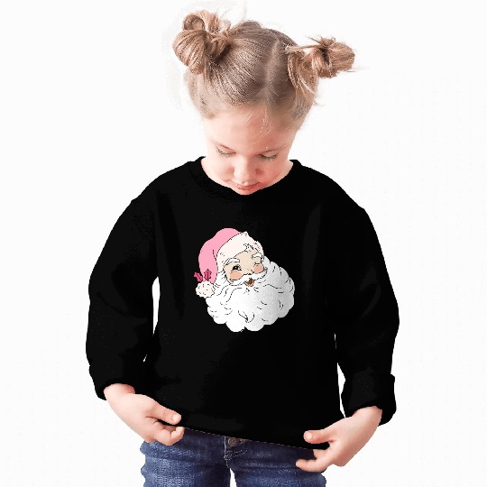 Retro Vintage Pink Santa Claus Sweatshirts
