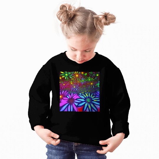 Psychedelic flowers Sweatshirts