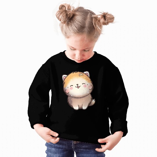 Tiny happy puppy smiling Sweatshirts