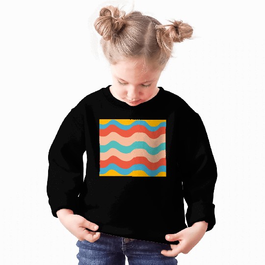abstract wavy pattern VSCO Aesthetic Color300 Sweatshirts